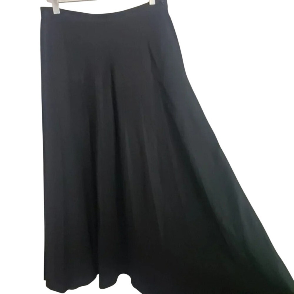 Vintage Bonnie & Norma Black Maxi Skirt‎ Wide Leg Flowy Flare Size 18P